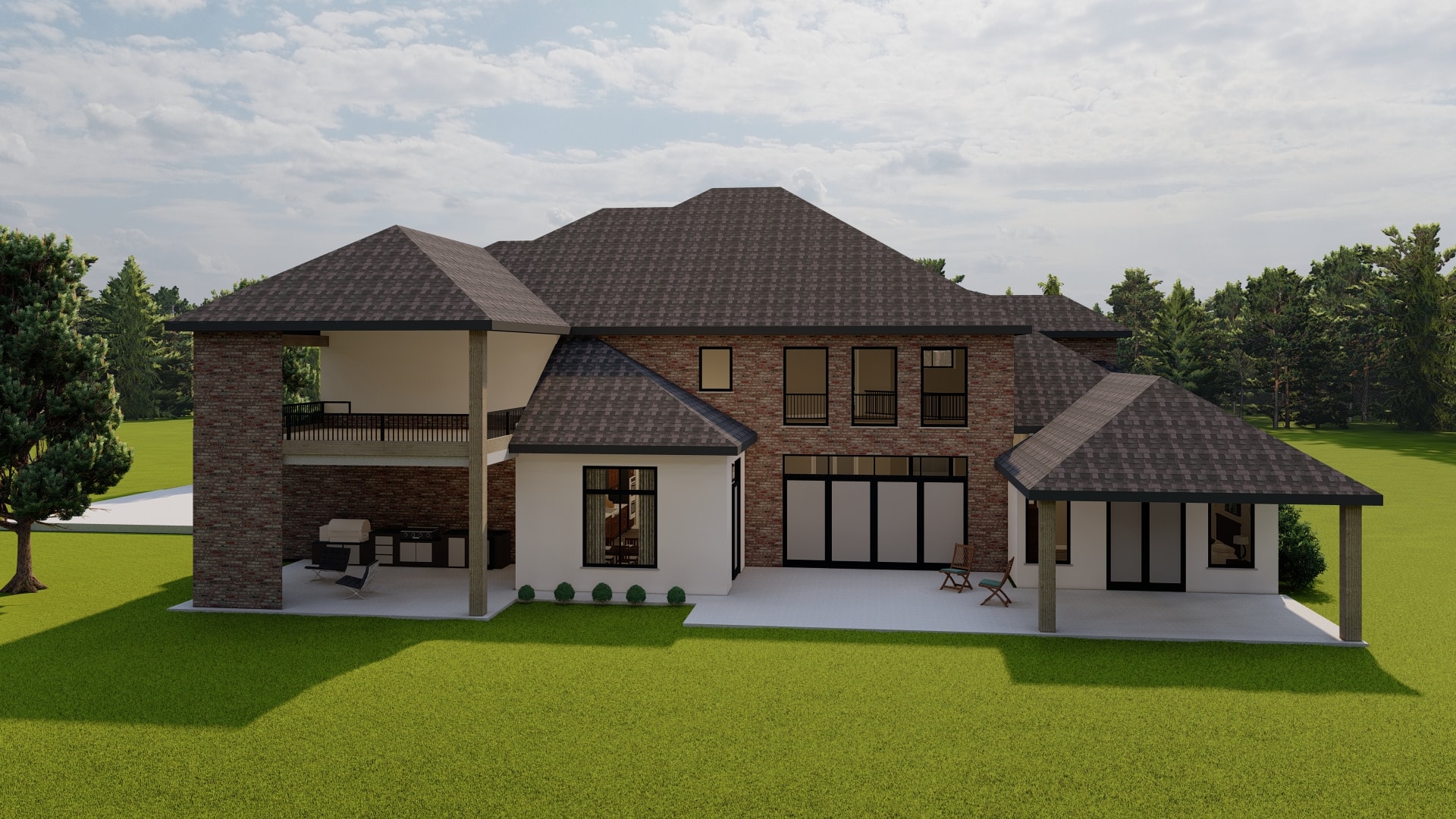 Architectural material samples and plans